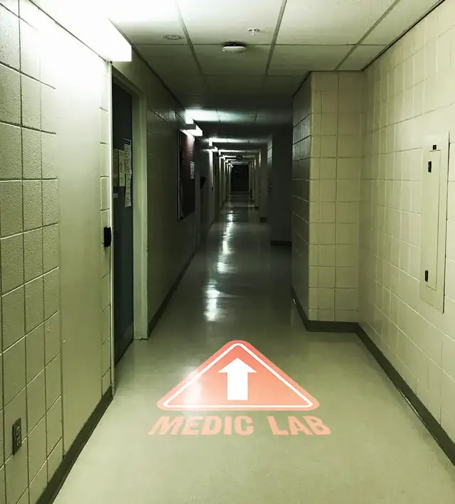 Infinity Stealth Embedded Lobo Projectors — Inspirational quote gobo projection design — logo projection in light