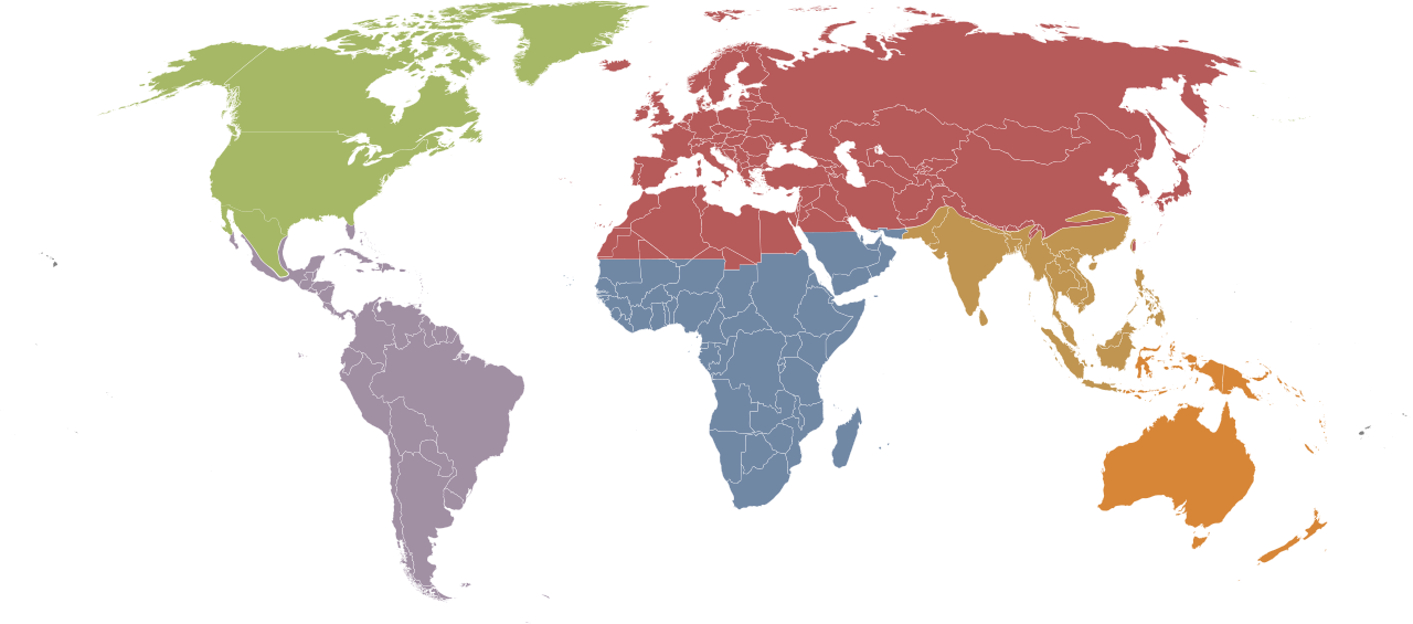 Biographic realms map