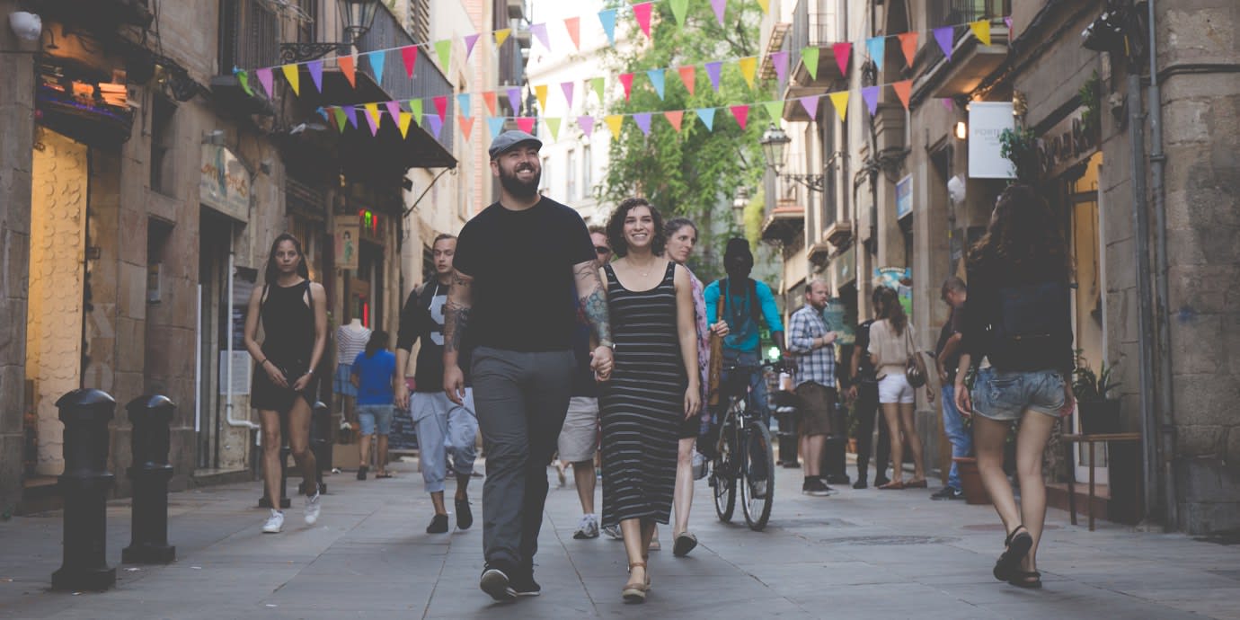 Jason and Marisa in Barcelona.