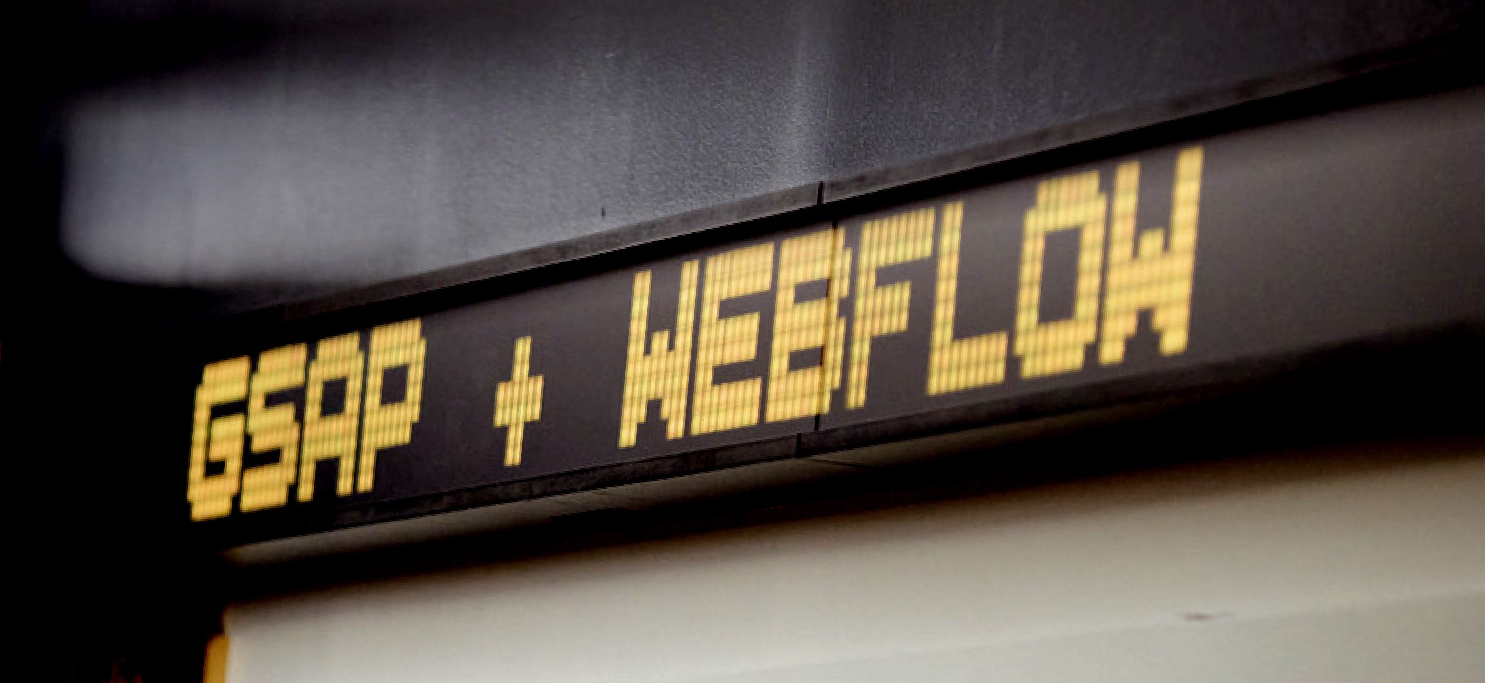 GSAP + Webflow on a digital ticker