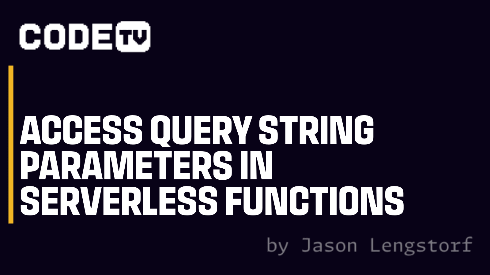 Access Query String Parameters in Serverless Functions