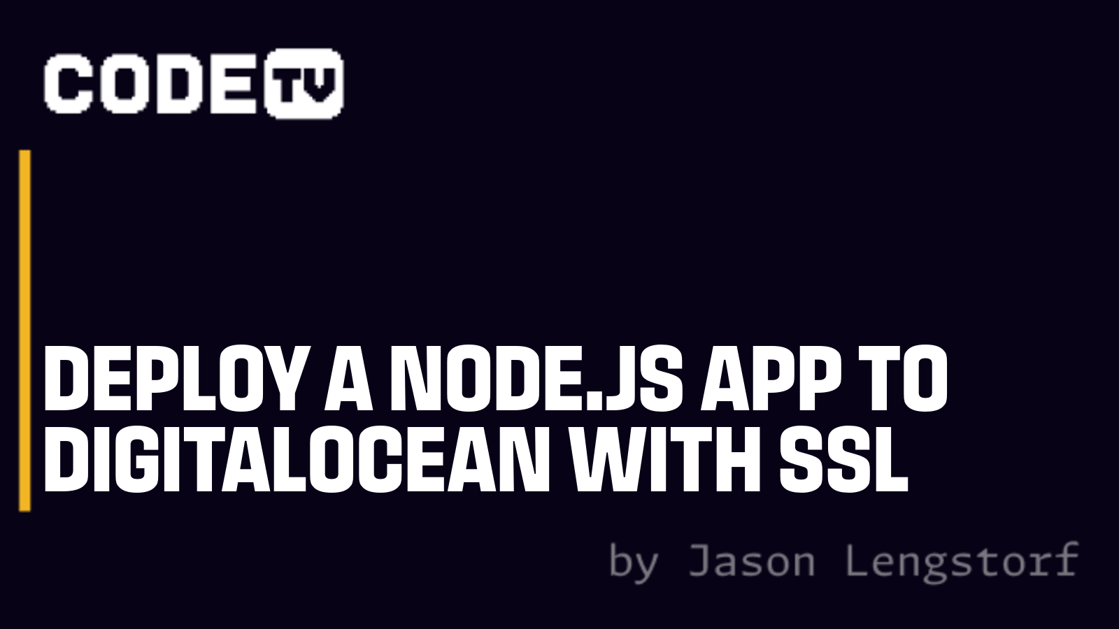 Deploy a Node.js App to DigitalOcean with SSL