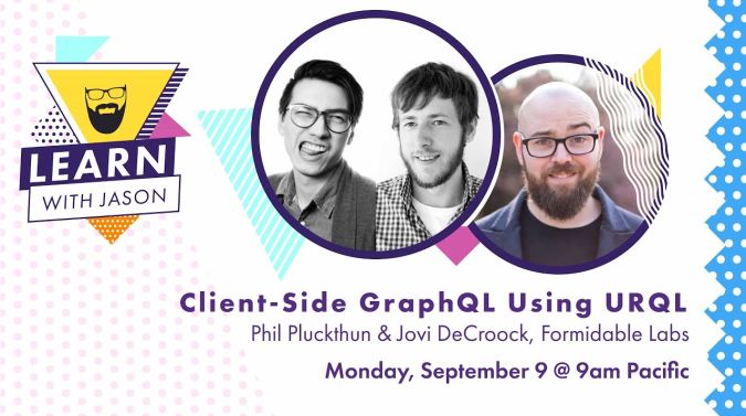 Phil Pluckthun on a title card that reads, "Client-Side GraphQL Using URQL"