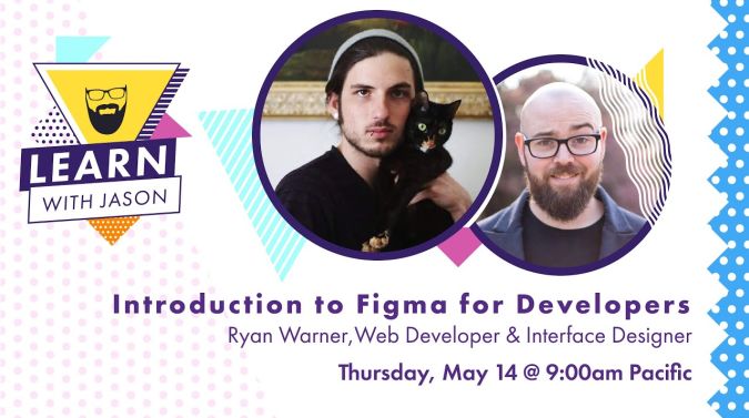 Ryan Warner on a title card that reads, "Introduction to Figma for Developers"