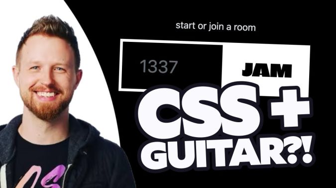 Adam Argyle on a title card that reads, "Learn With Jason Live, LIVE! The CSS-stravaganza!"