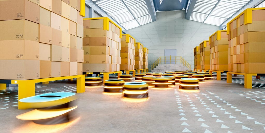 future of work: robot-operated warehouse