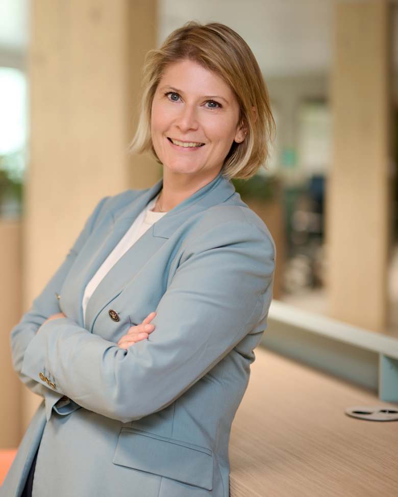 Portrait of Valérie de Laminne, Marketing & Communications Director BeLux at JLL in Brussels