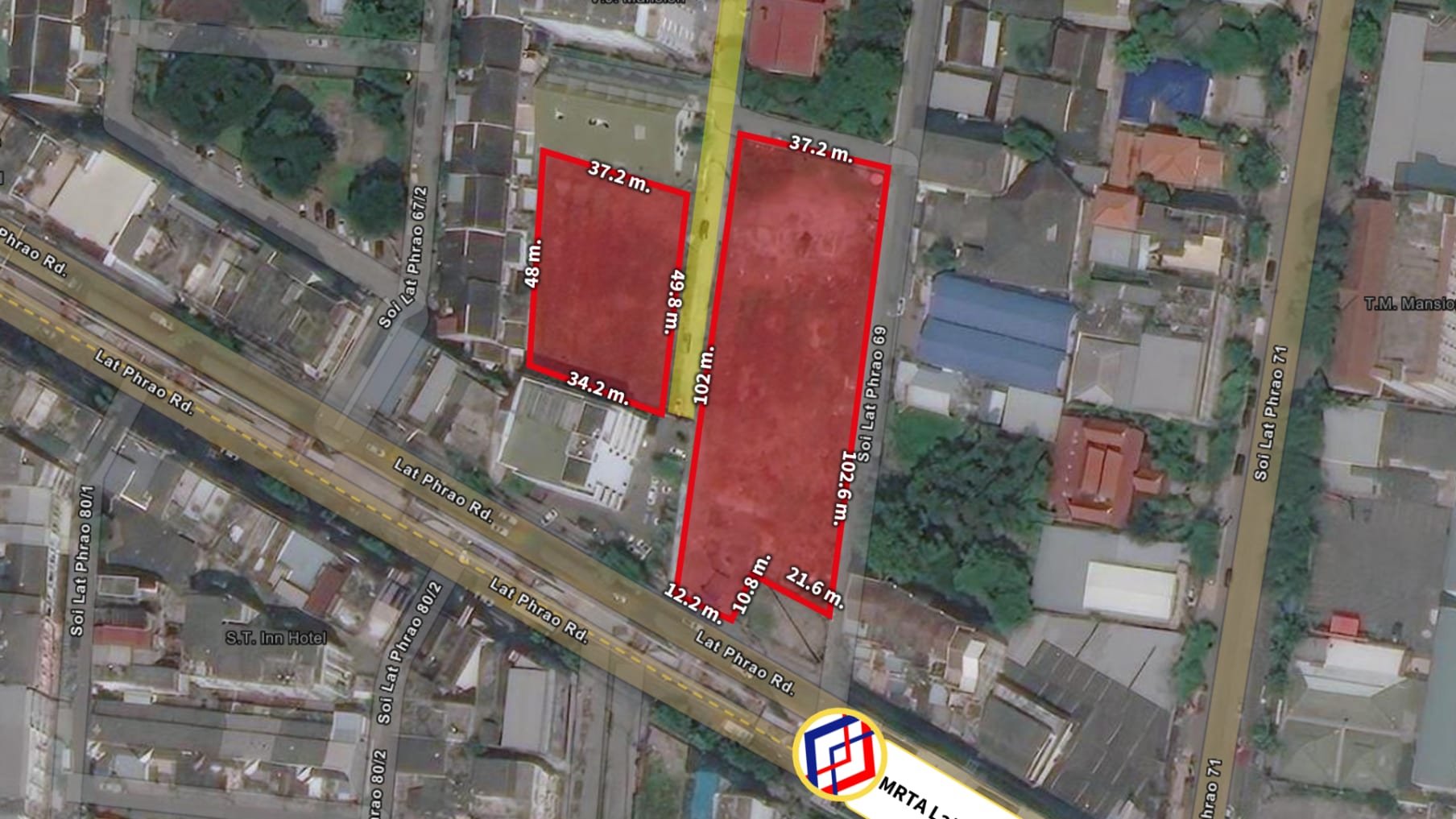 Land 3 rai next to MRTA Ladprao 71 Station_Property for Sale