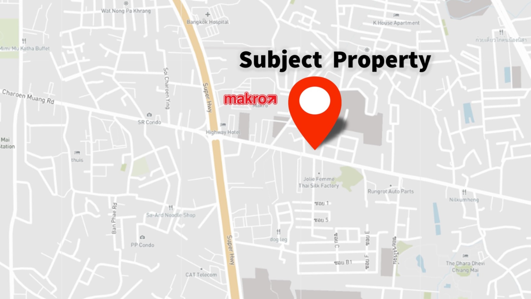 Land with Office Building in  San Kamphaeng Intersection_出售物業