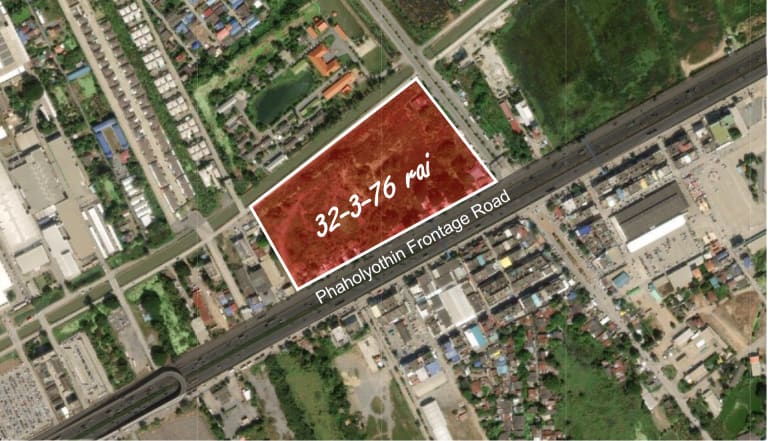 Freehold land 32-3-76 rai in Wangnoi_Pand te koop