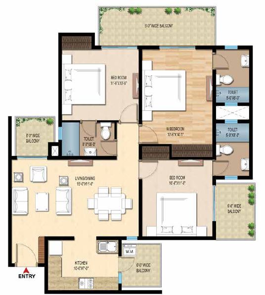 Flower Valley Aqua Front Towers Bhondsi, Gurgaon Apartments