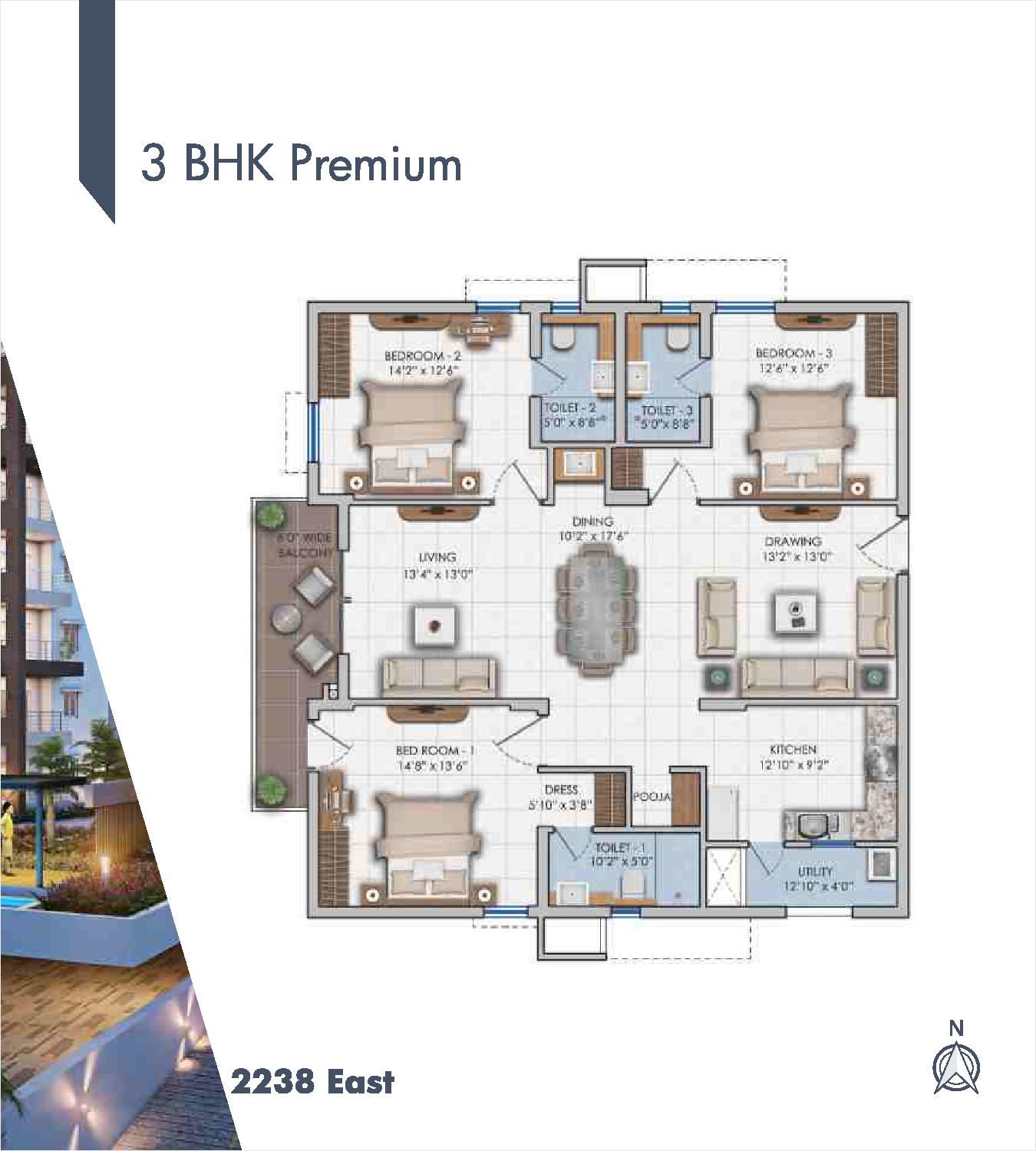 Ashoka Lakeside Chaitanya Enclave, Khajaguda, Hyderabad Apartments