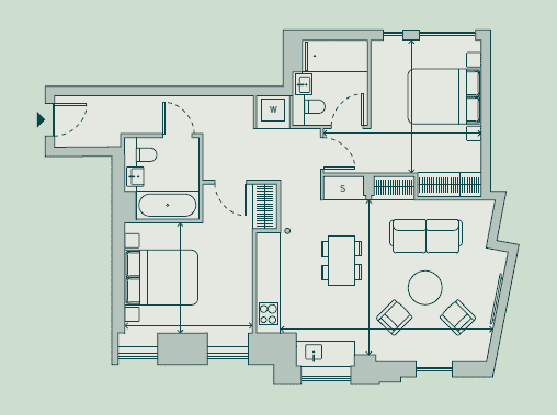 1.07 (2 bed)