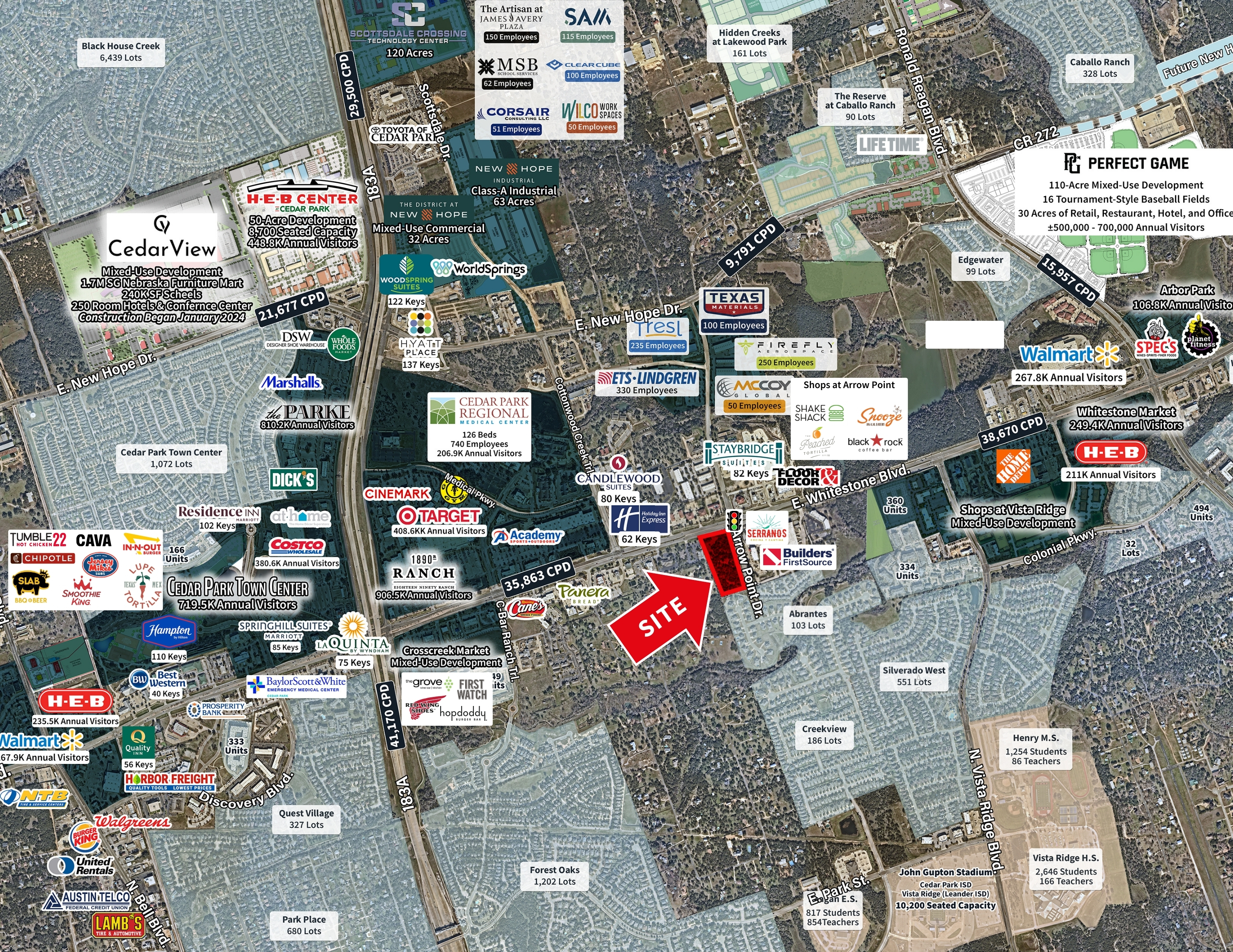 SWC E. Whitestone Blvd. & Arrow Point Dr