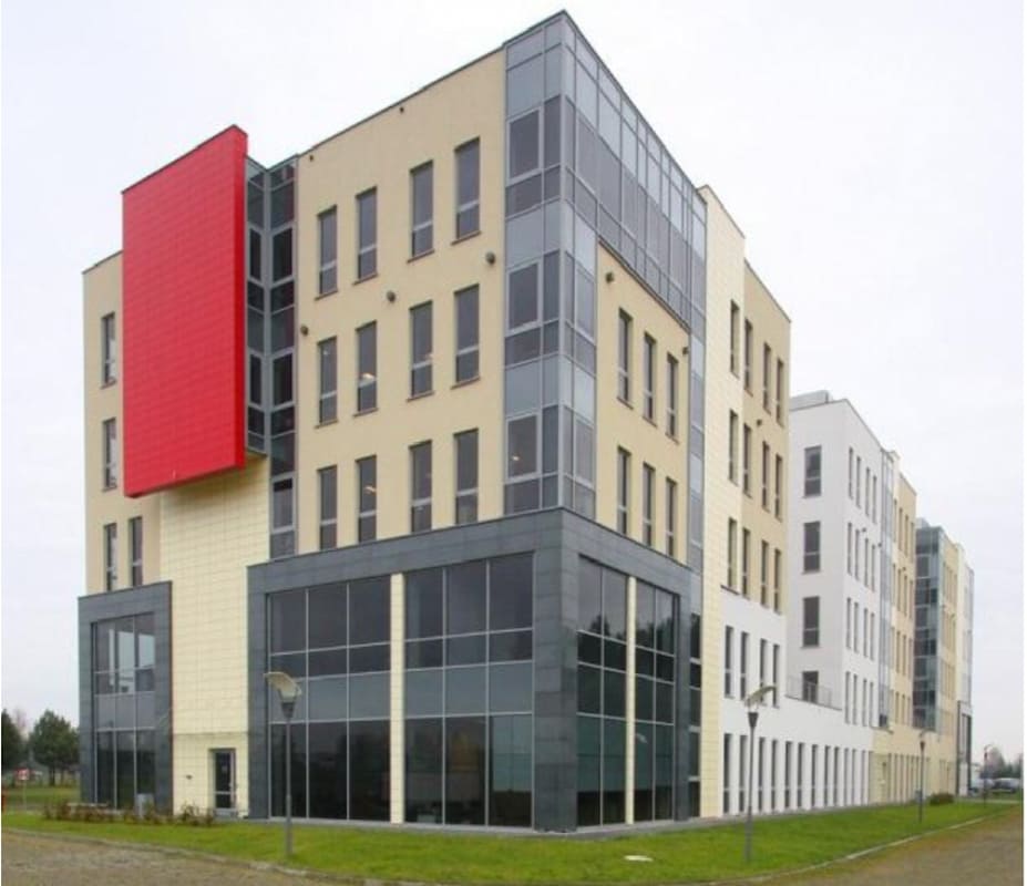 The main view of the office building