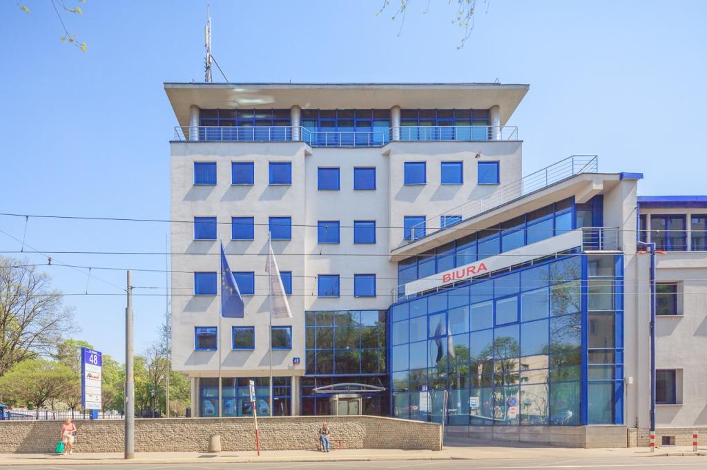 Front budynku biurowego