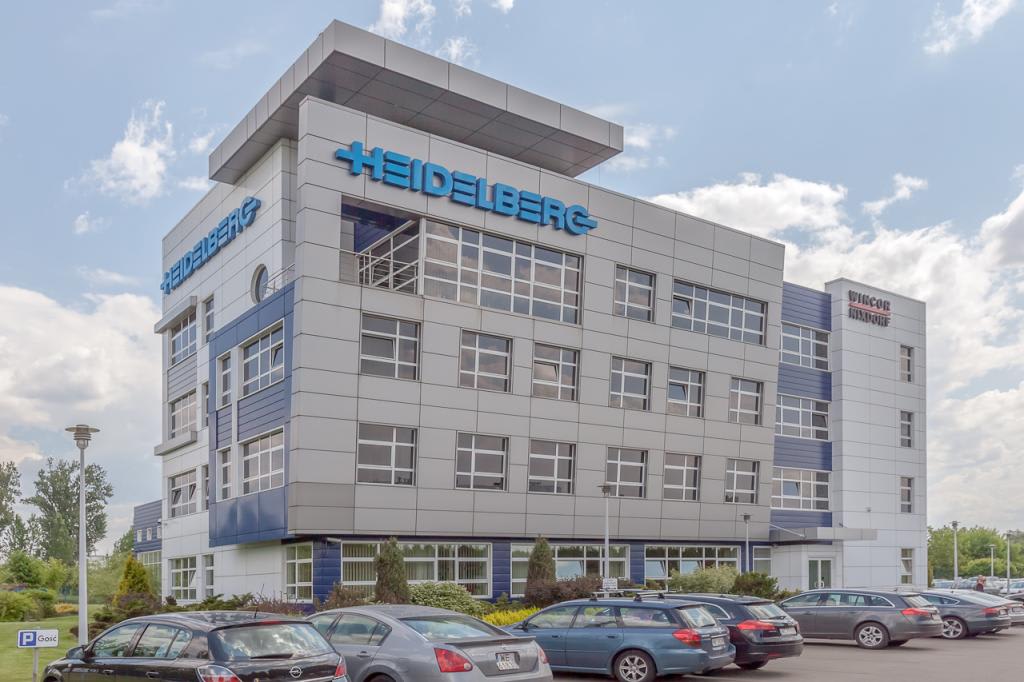 Front view of the building with office space