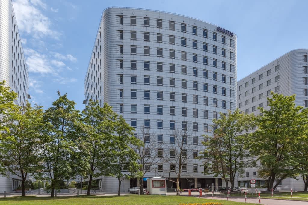 Building with office space - outside view