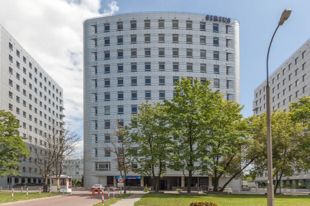 Front view of the office building