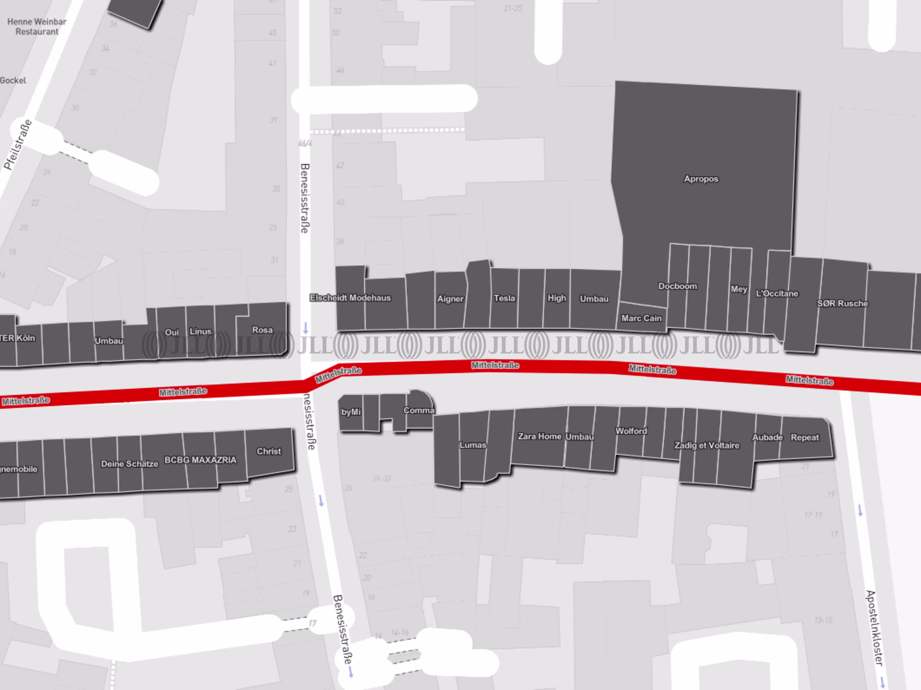 Einzelhandel - Köln, Altstadt-Nord - E1210 Einzelhandel - Köln, Altstadt-Nord - E1210