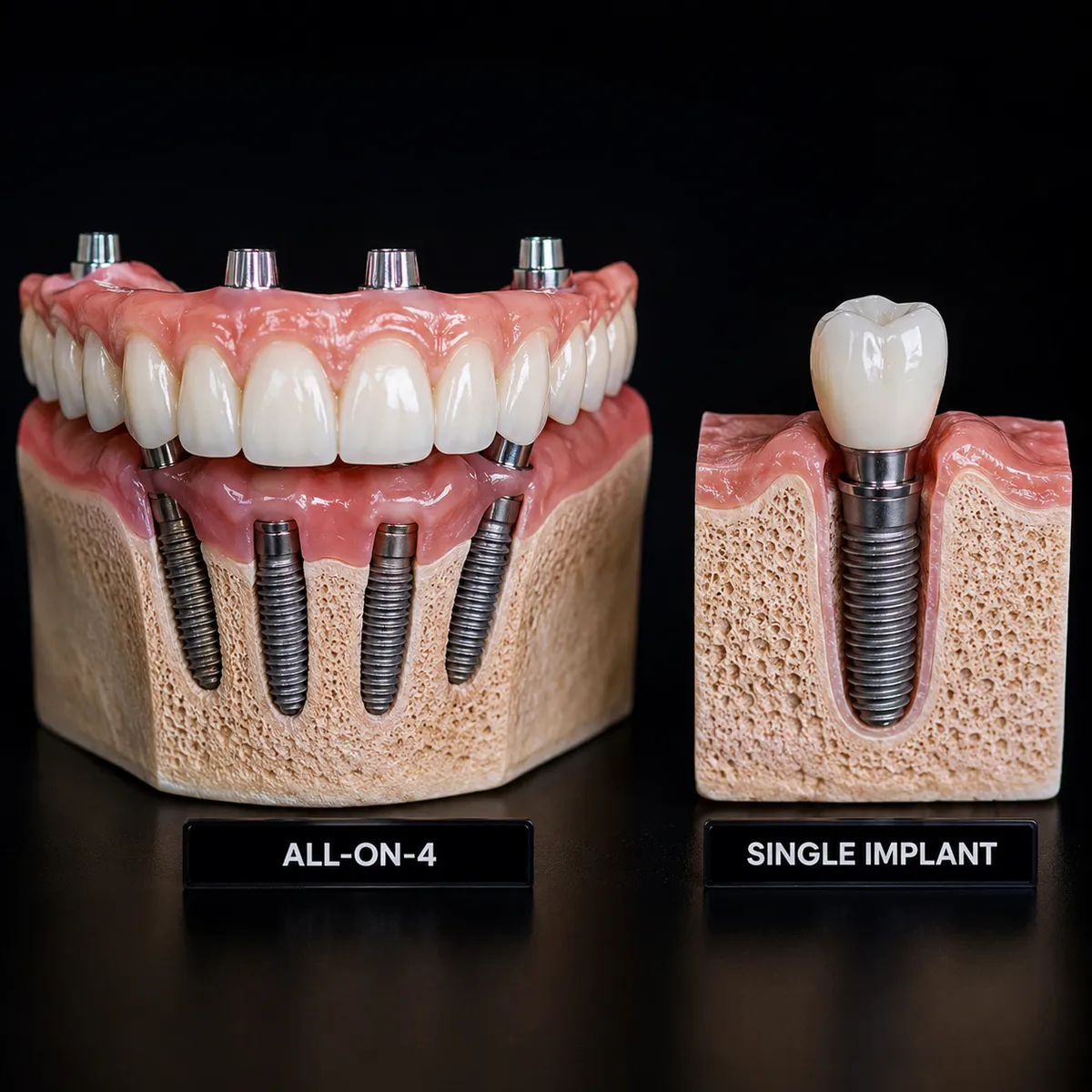 All-on-4 vs Individual Implants: Which is the best option for your case?