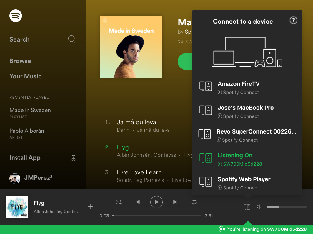 spotify web player something went wrong