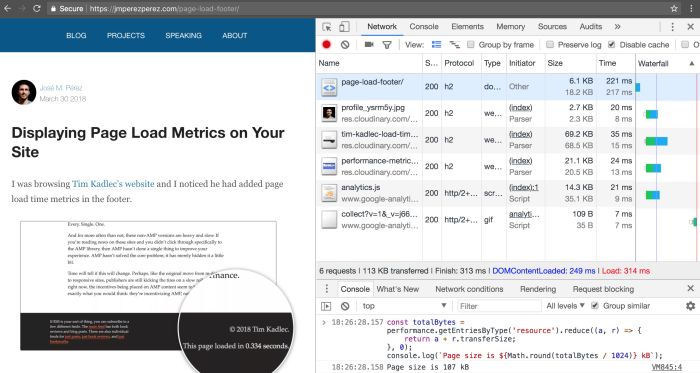 Calculating the transferred size of the requests using Resource Timing API.