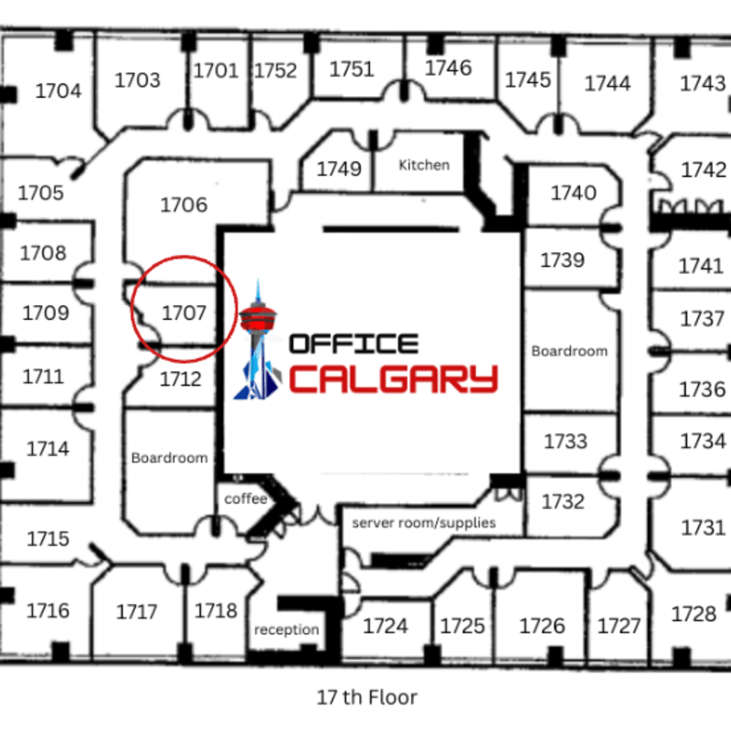 Private Office #1707- 124 sqft - Interior Office