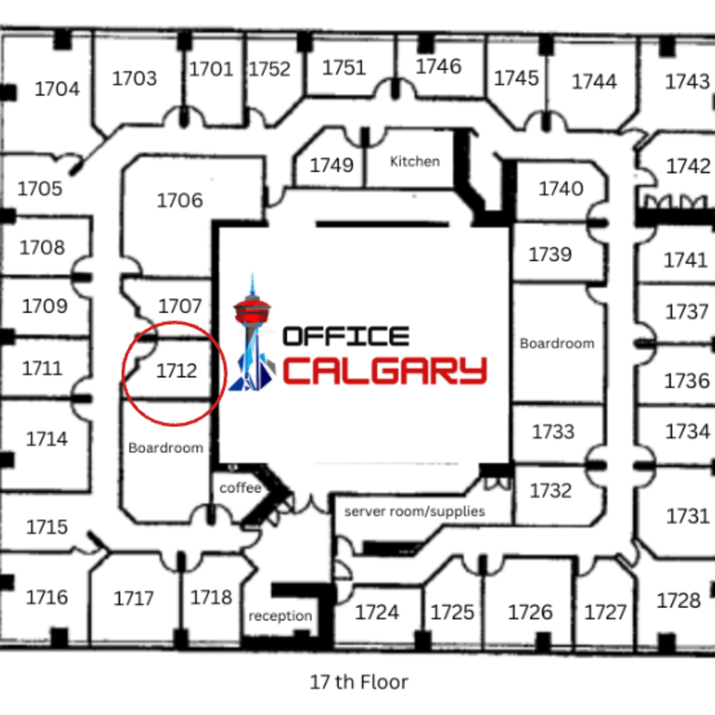 Private Office #1712- 124 sqft - Interior Office