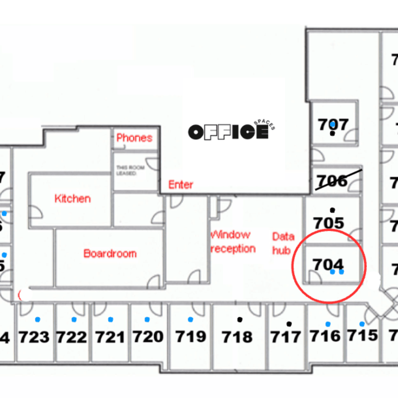 Private Office #704 - Non-Window Office