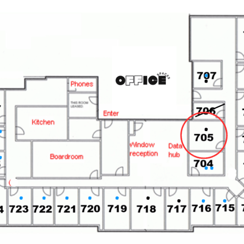 Private Office #705 - Non-Window Office