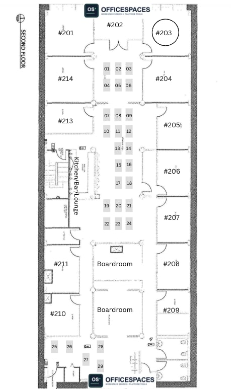 Private Office #203 - 250 Sqft - Corner Office - 24/7 Access / Monthly