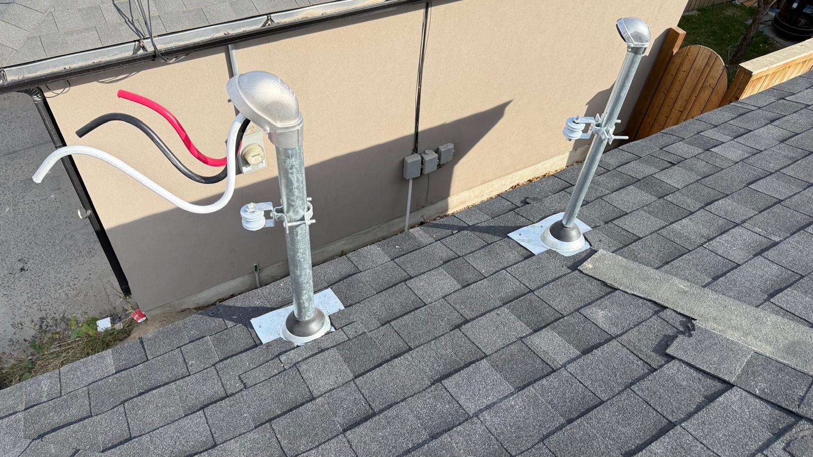Rooftop electrical service work