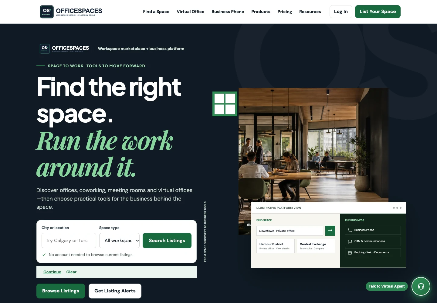Office Spaces business software project