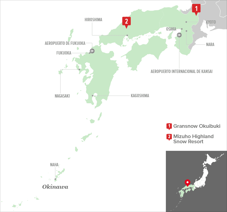 Esquiar cómodamente en el oeste de Japón