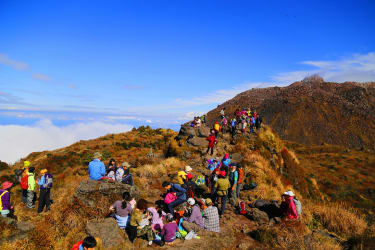 往返于云仙温泉与普贤岳之间的登山之旅