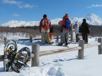 Snowshoeing Around Furepe-no-Taki Falls