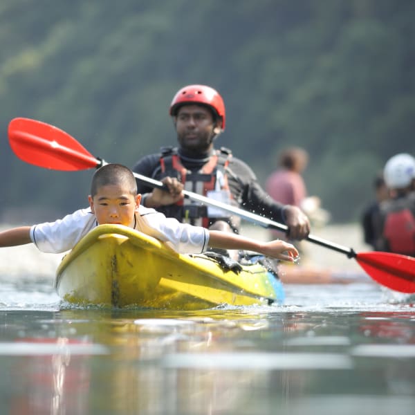 和歌山古座川町夏季獨木舟河川玩水體驗