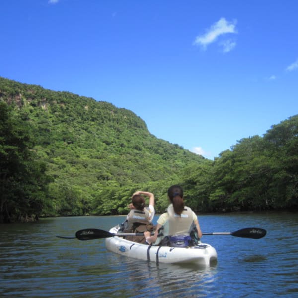 พายเรือแคนูและเดินป่าไปน้ำตกซันงะระ (Sangara Falls) ในเกาะอิริโอะโมะเตะ (Iriomote) แหล่งมรดกโลกทางธรรมชาติ