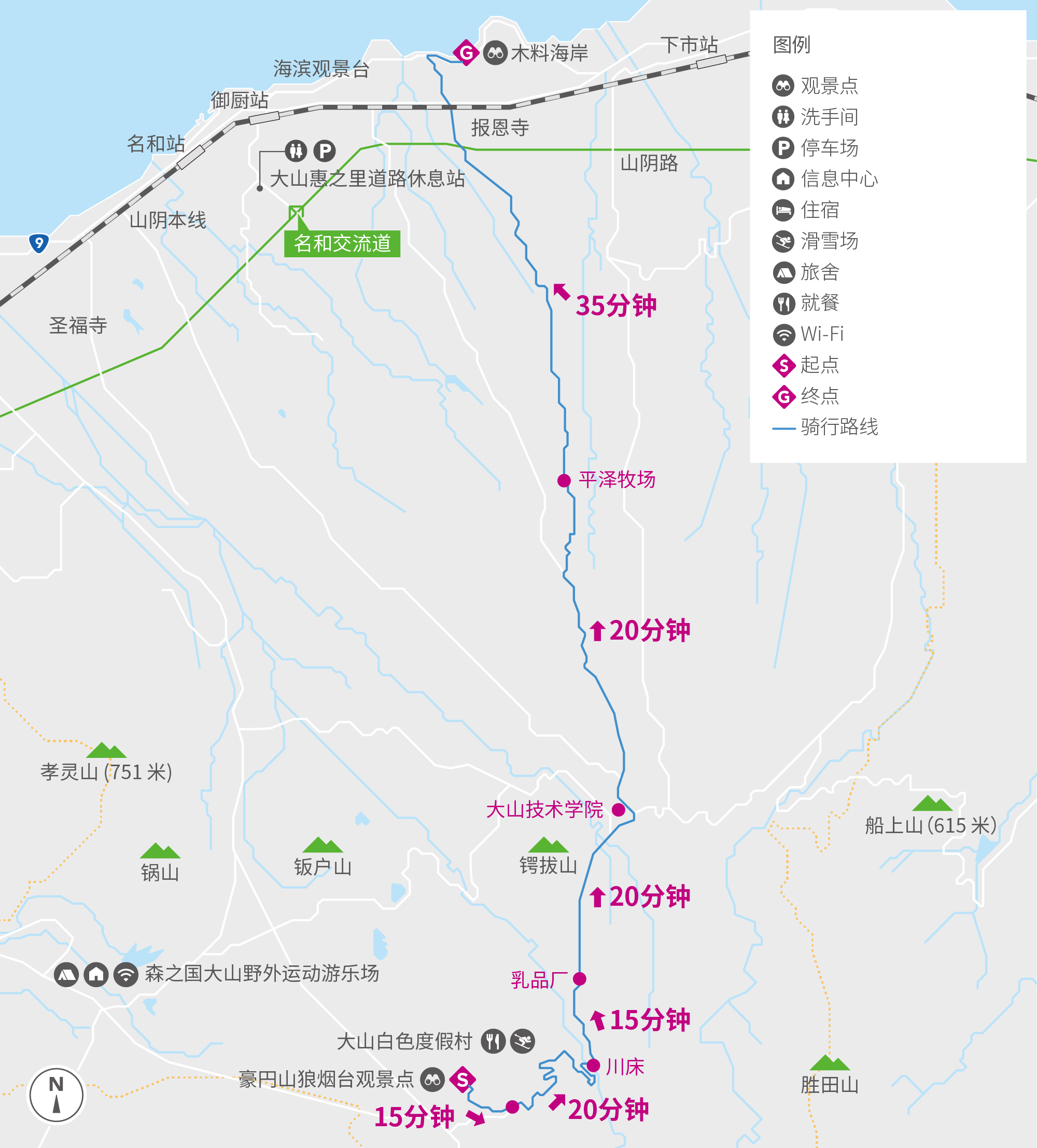 大山骑行下山之旅 日本国立公园