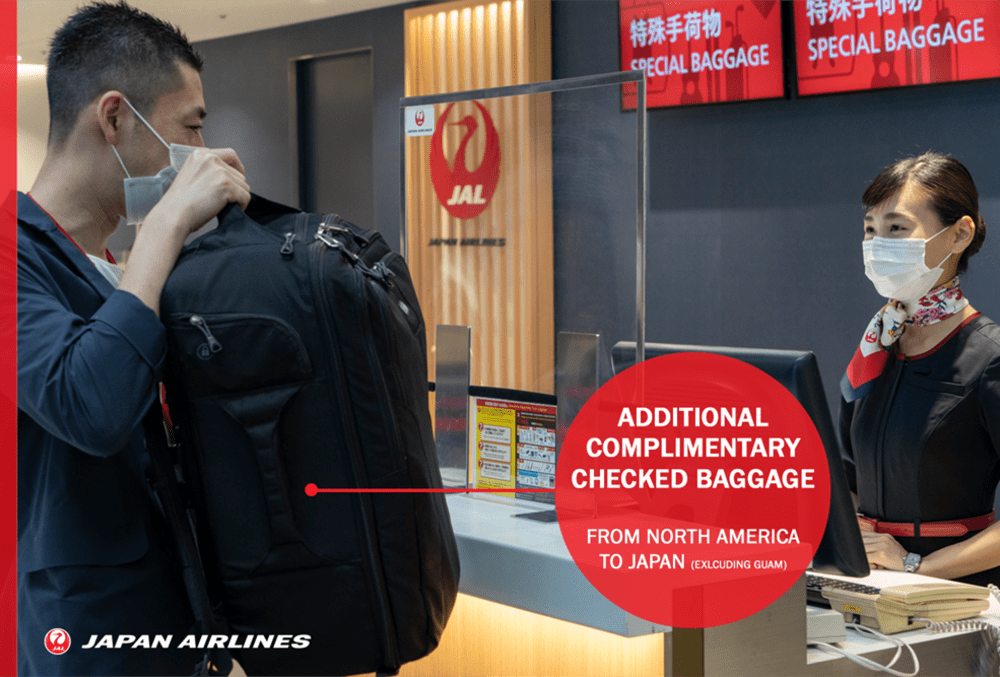 Enjoy Additional Complimentary Checked Baggage on JAL Travel Japan JNTO