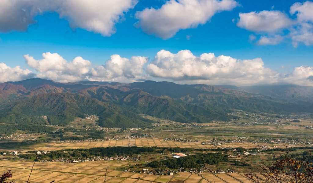 View of Shinano-Taira from Mt. Kuroiwa
