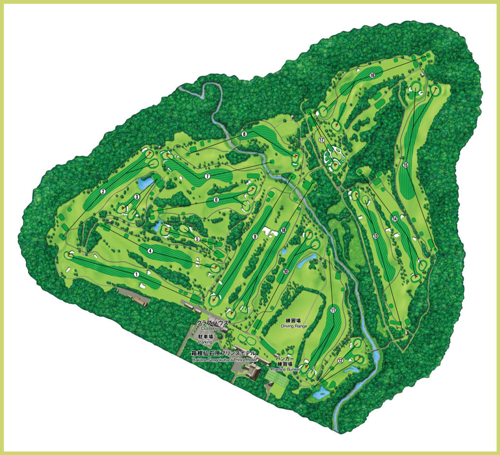 일본 골프 코스 맵 이미지