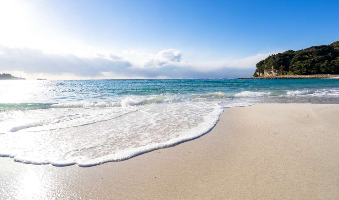 beautiful beach near Tokyo Japan