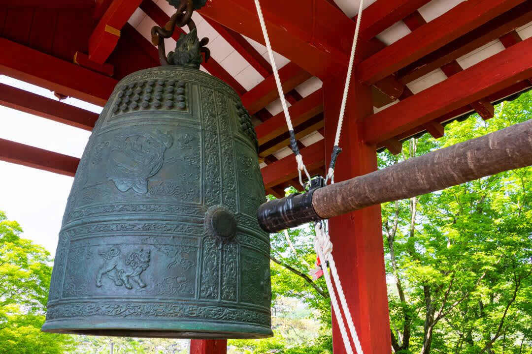 Temple bell in Uji, Kyoto, Japan