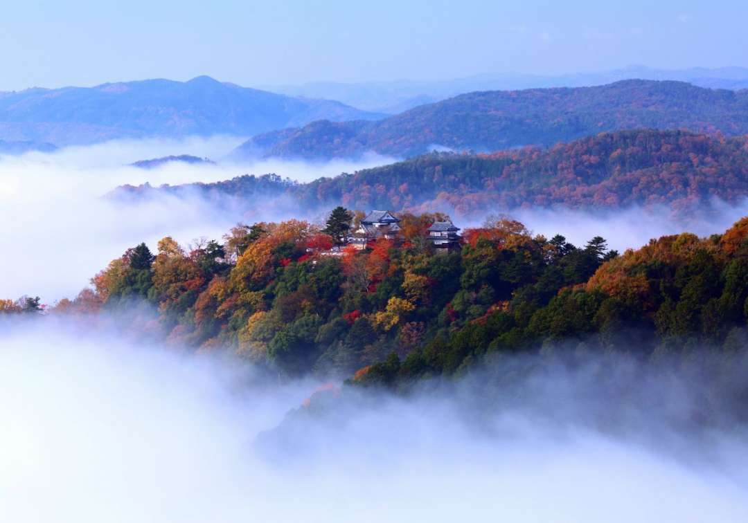 Bitchu Matsuyama Castle standing atop Mount Gagyu