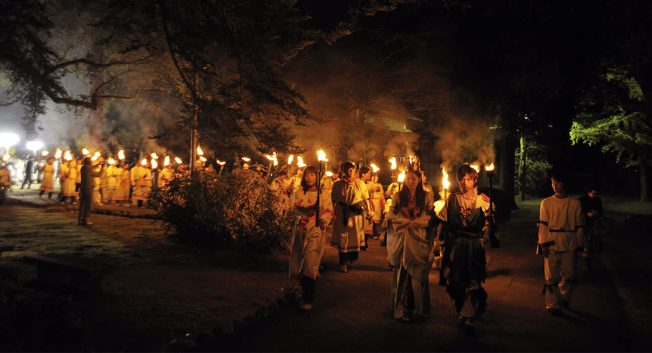 people in fire festival