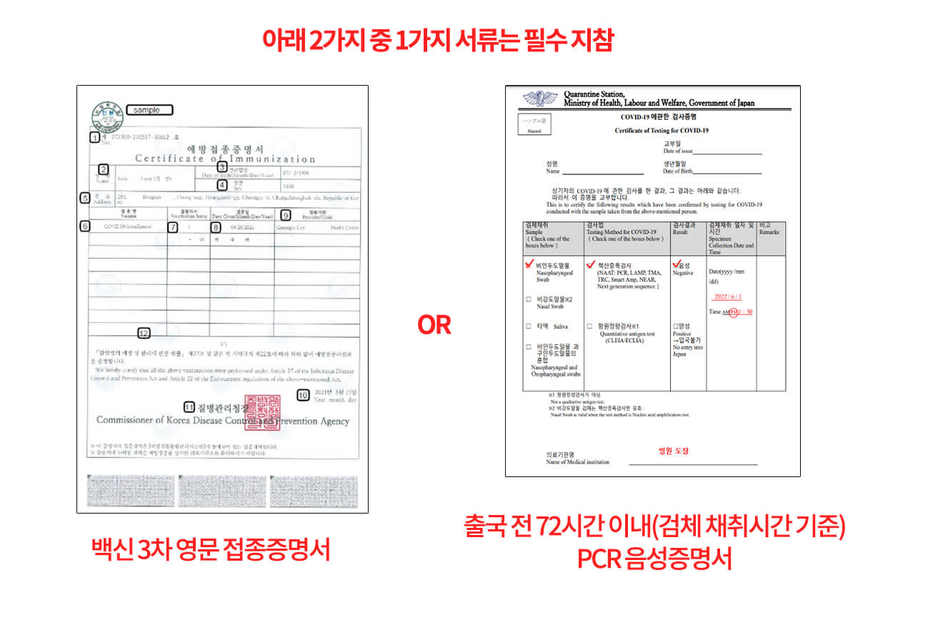 일본 입국 시 PCR, 백신 4월 29일 방역 완화