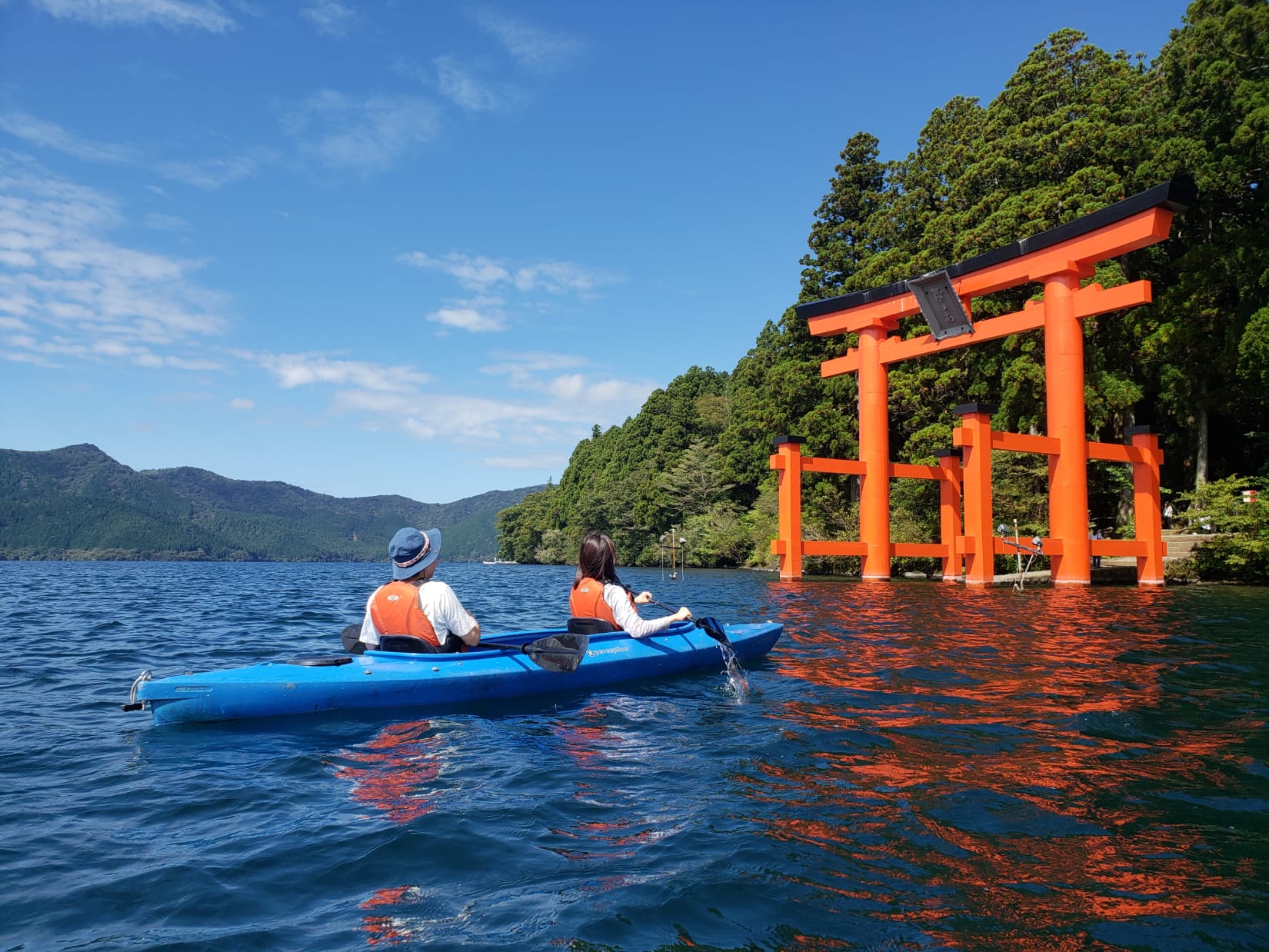 Kayaking on Lake Ashinoko National Parks of Japan
