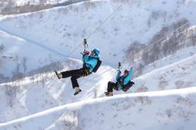 Various winter activities around the Myoko